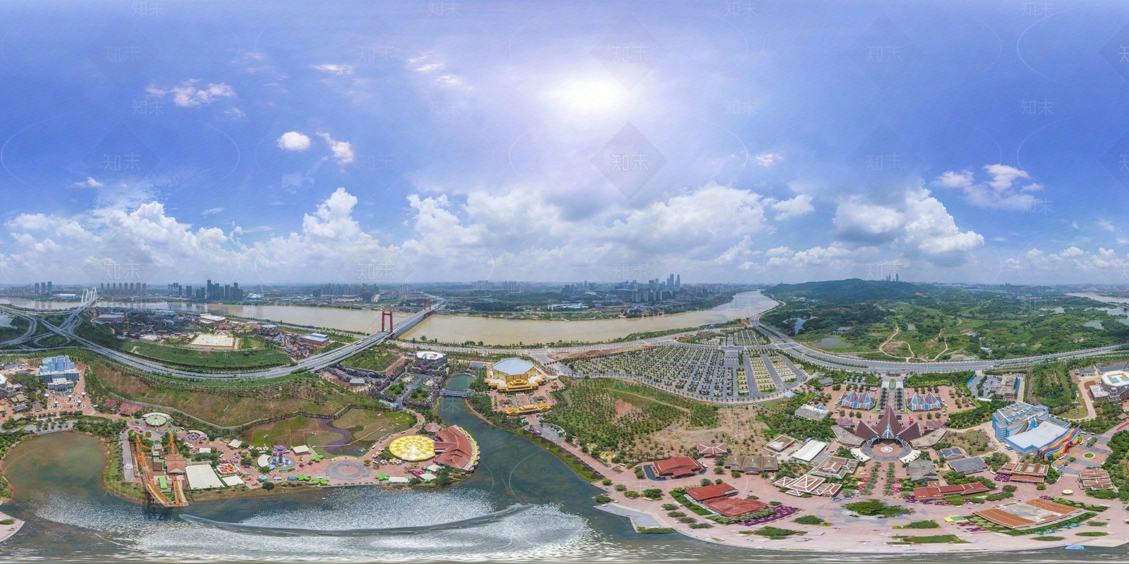hdr滨江度假乐园城市全景贴图下载【ID:1110916510】