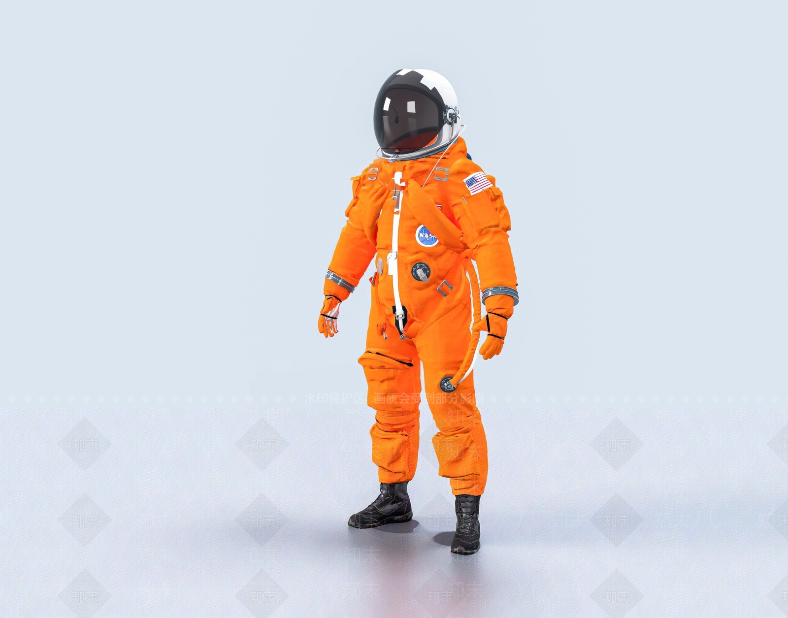 现代宇航员太空服3D模型下载【ID:1110923560】