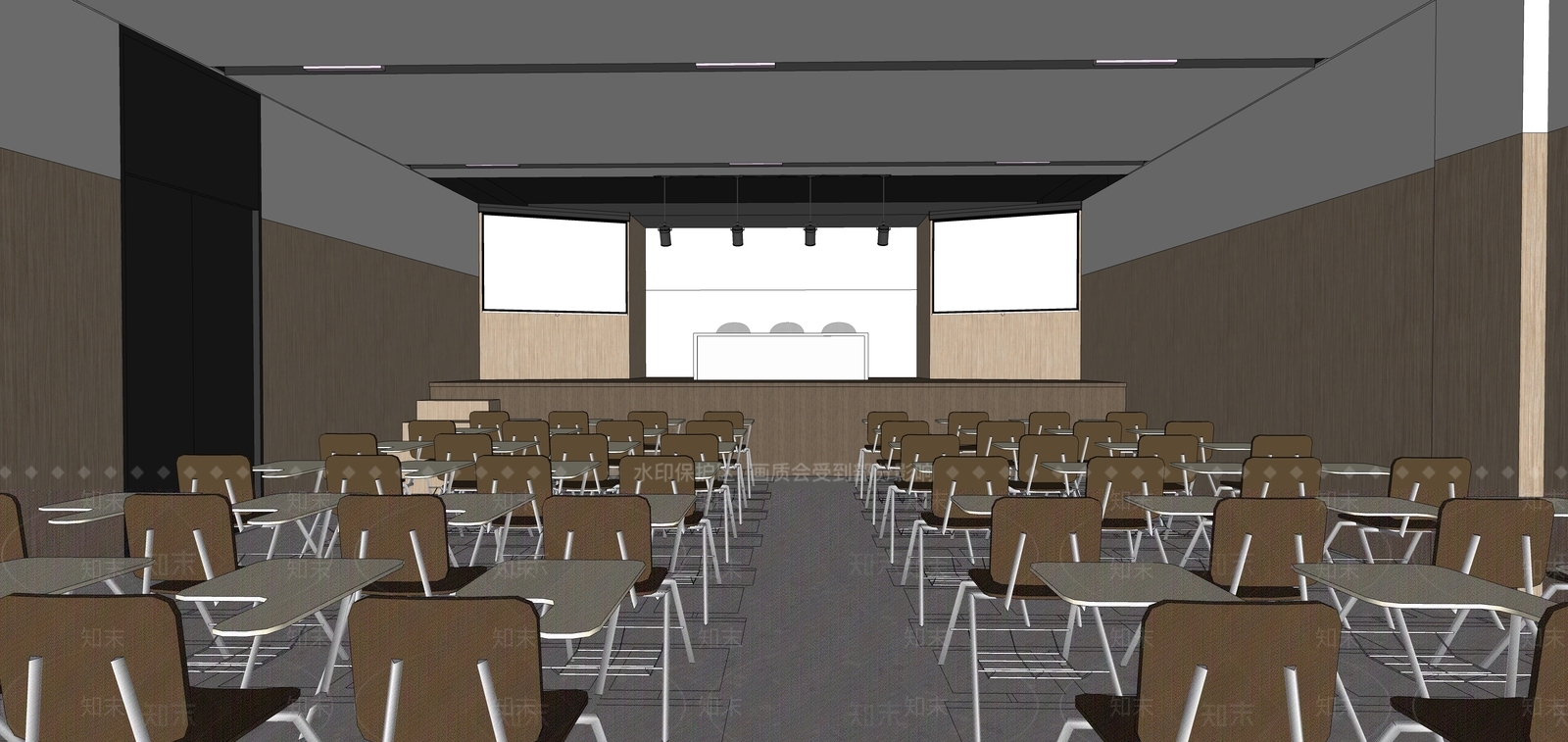 现代党建展厅SU模型下载【ID:1110926616】