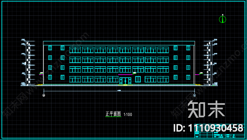 标准学校教学楼施工图施工图下载【ID:1110930458】