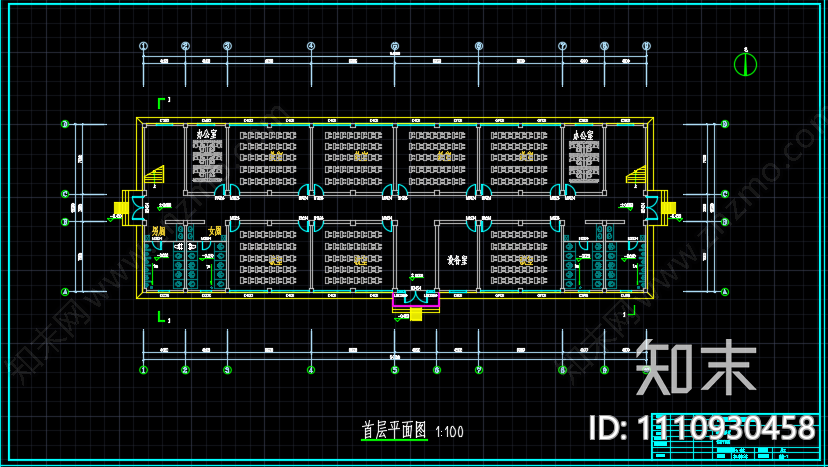 标准学校教学楼施工图施工图下载【ID:1110930458】