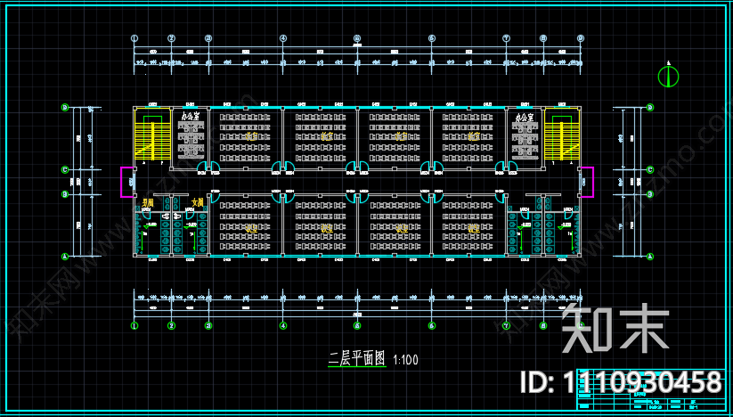 标准学校教学楼施工图施工图下载【ID:1110930458】