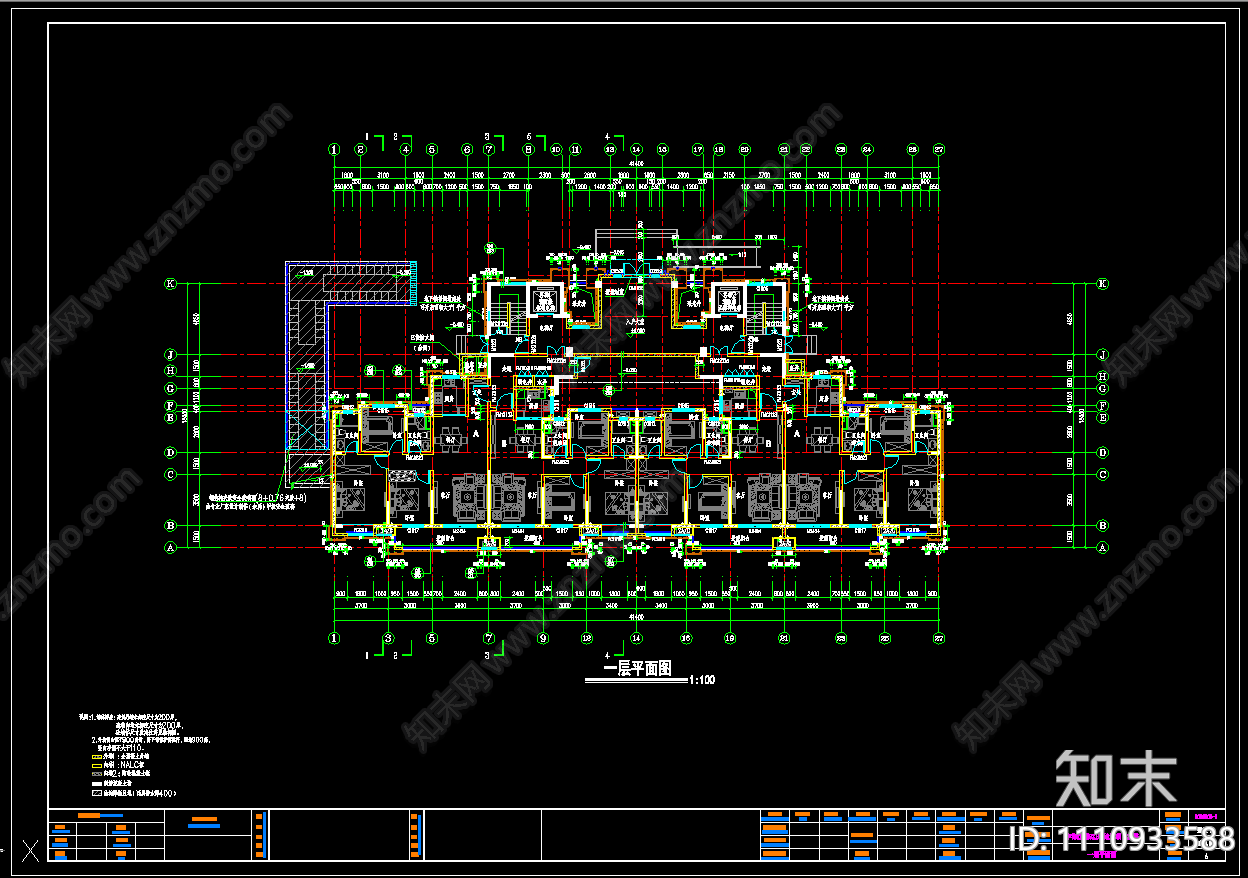 28层装配式高层住宅楼建筑施工图施工图下载【ID:1110933588】