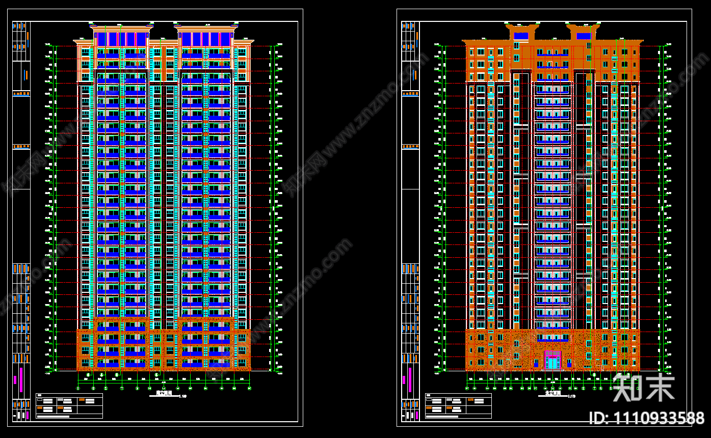 28层装配式高层住宅楼建筑施工图施工图下载【ID:1110933588】