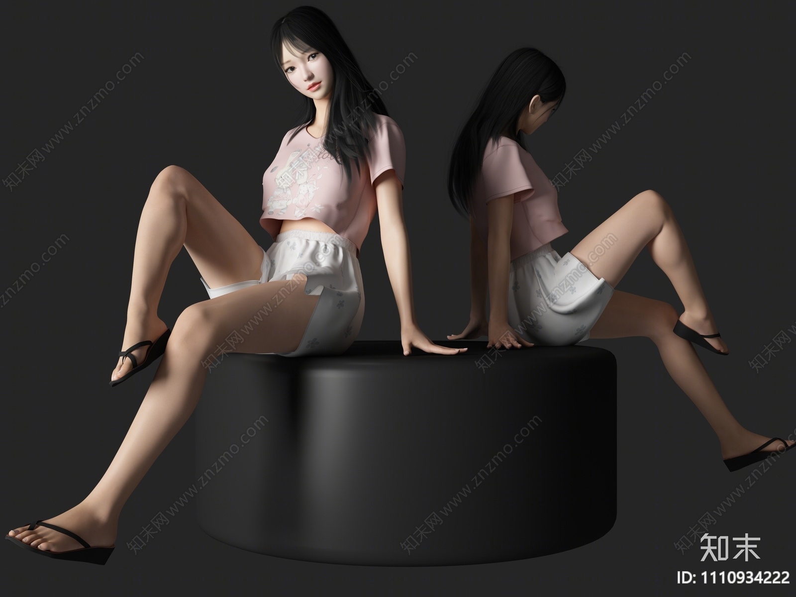 现代女人3D模型下载【ID:1110934222】