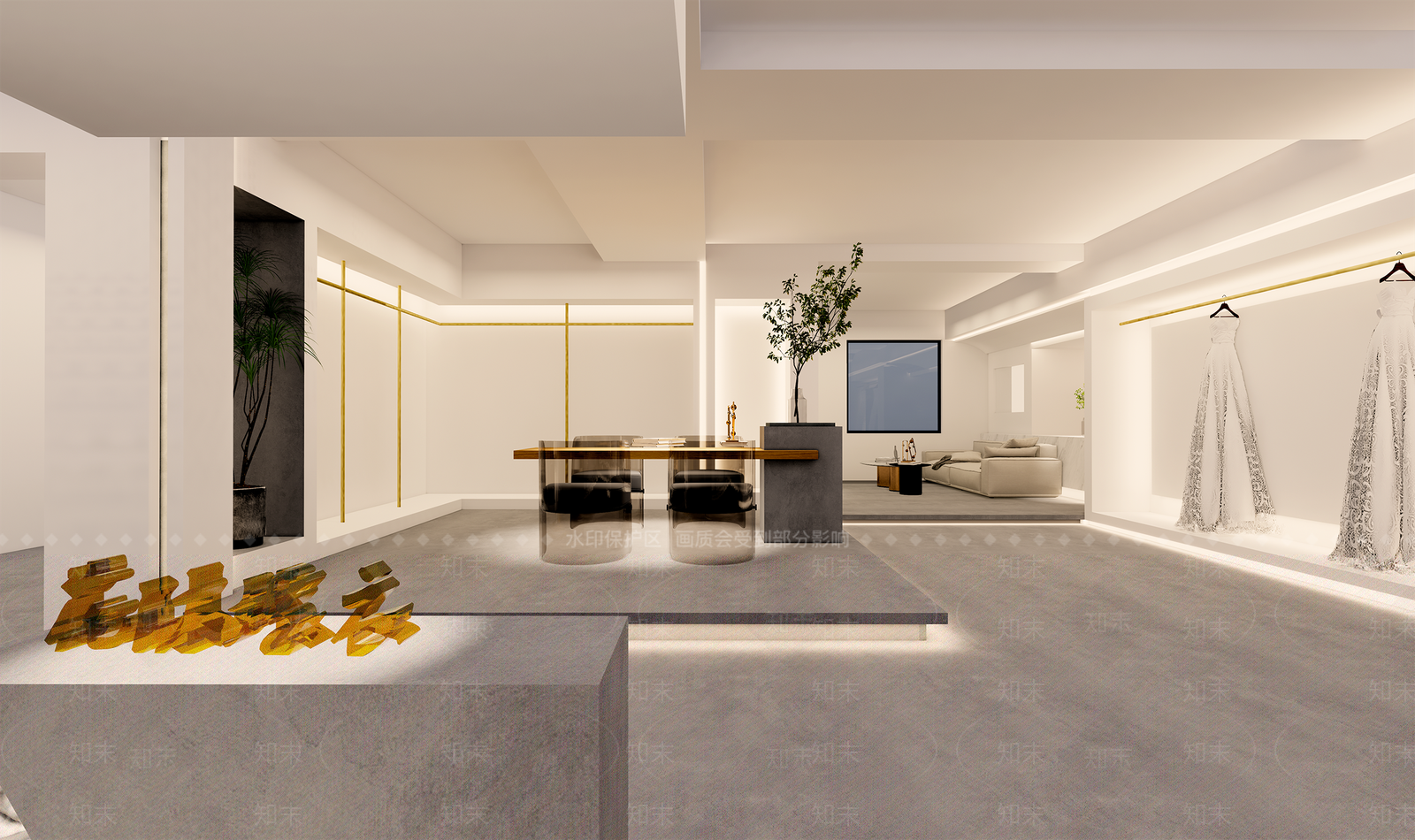 现代婚纱摄影店SU模型下载【ID:1110941249】