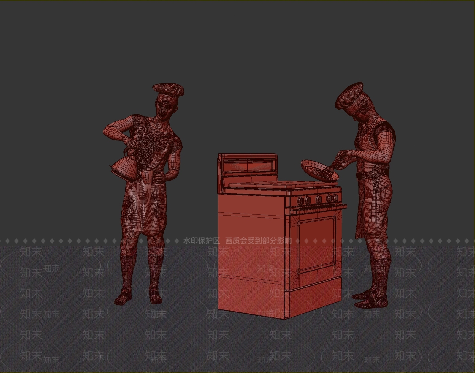 现代男厨师3D模型下载【ID:1110950031】