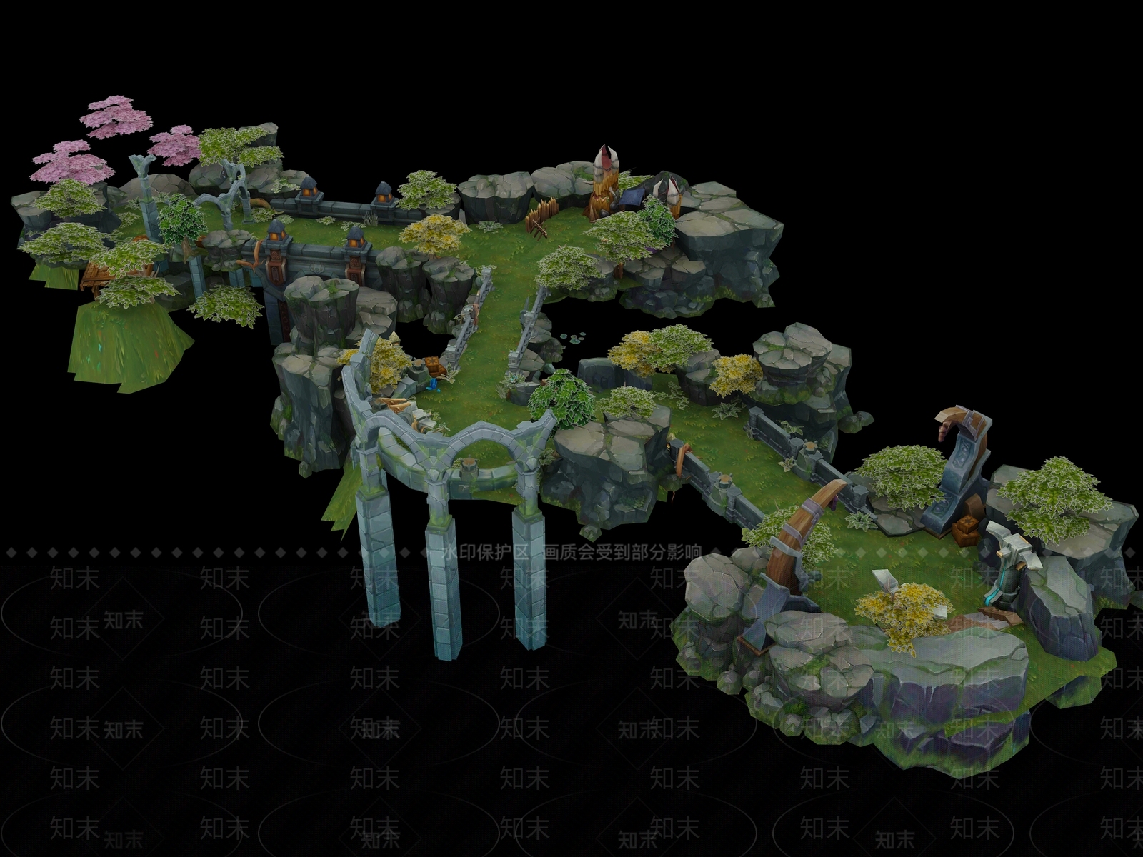 现代王者荣耀地图3D模型下载【ID:1110953179】