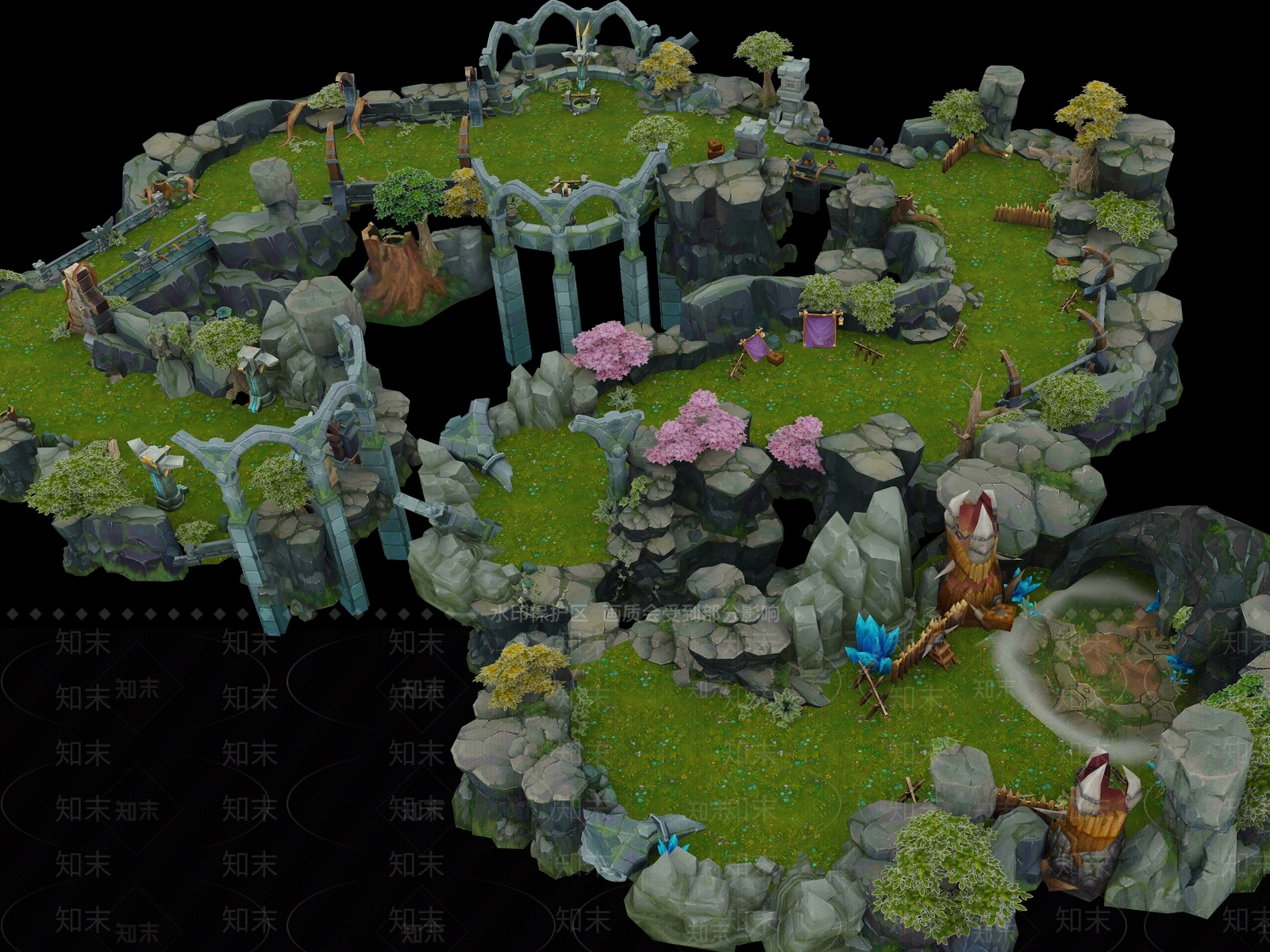 现代王者荣耀地图3D模型下载【ID:1110953217】