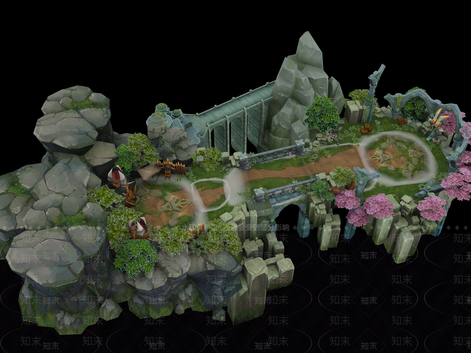 现代王者荣耀地图3D模型下载【ID:1110953311】