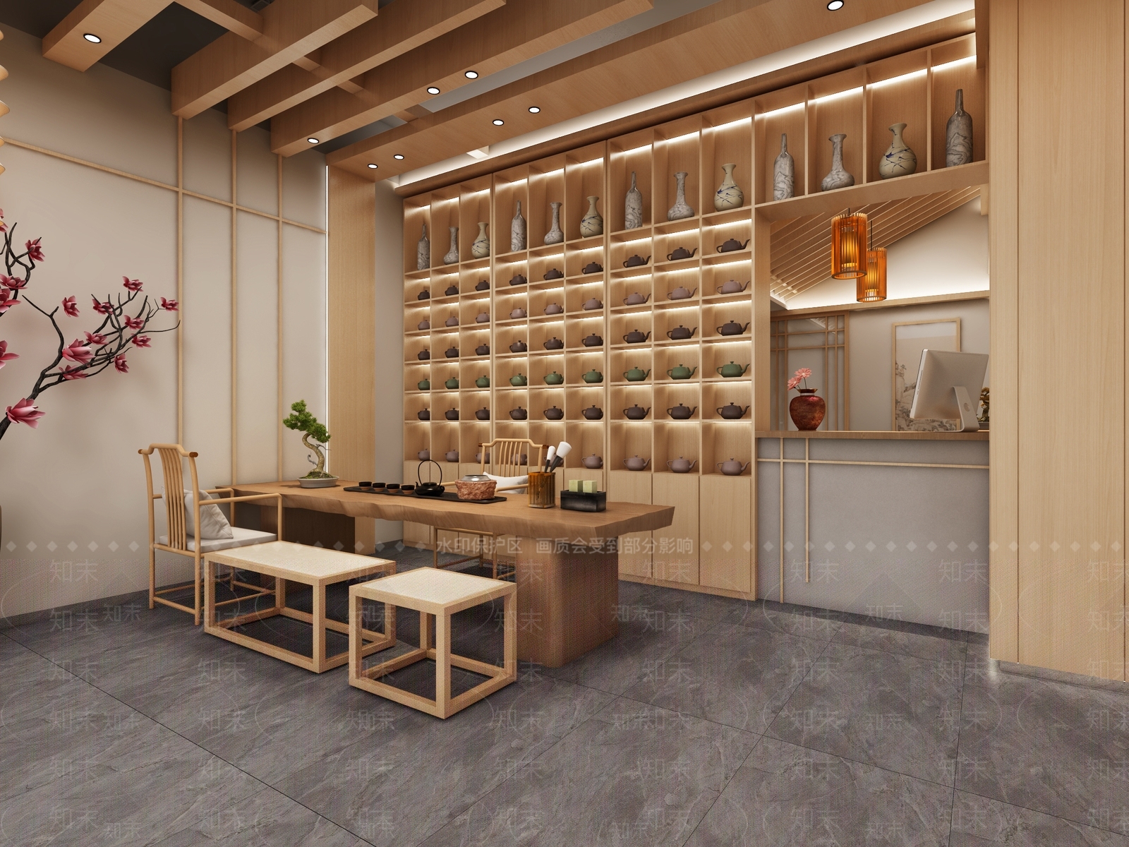 新中式茶楼3D模型下载【ID:1110958429】