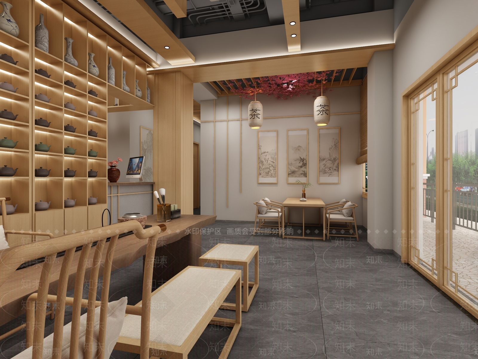 新中式茶楼3D模型下载【ID:1110958429】