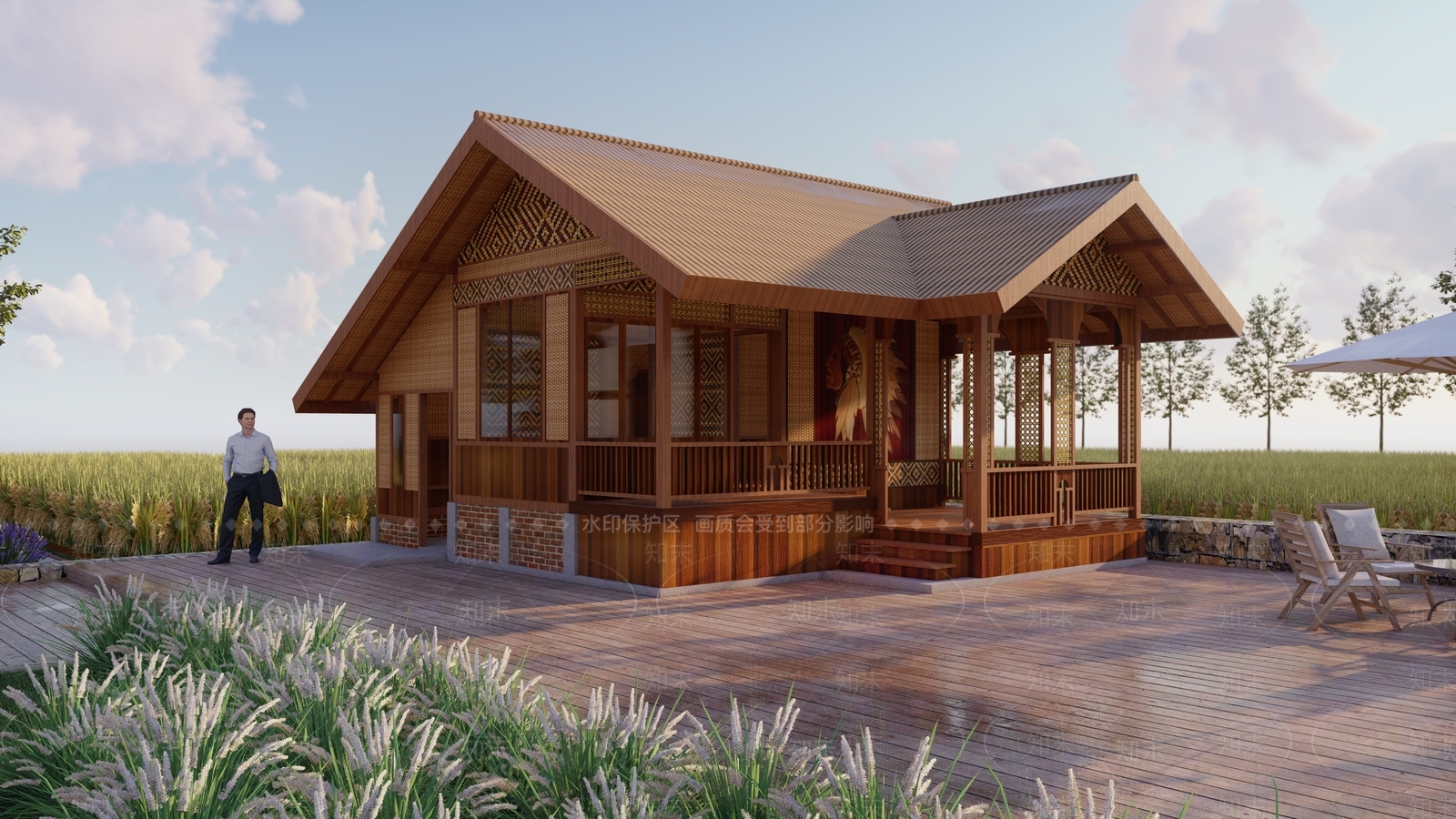 东南亚其它景观小建筑SU模型下载【ID:1110958669】