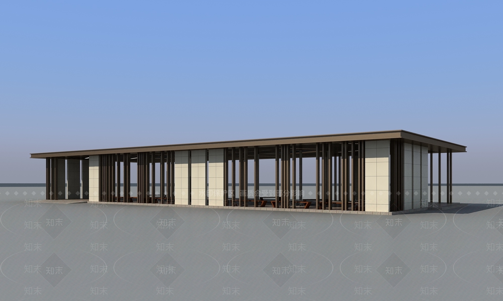 现代廊架3D模型下载【ID:1110958956】