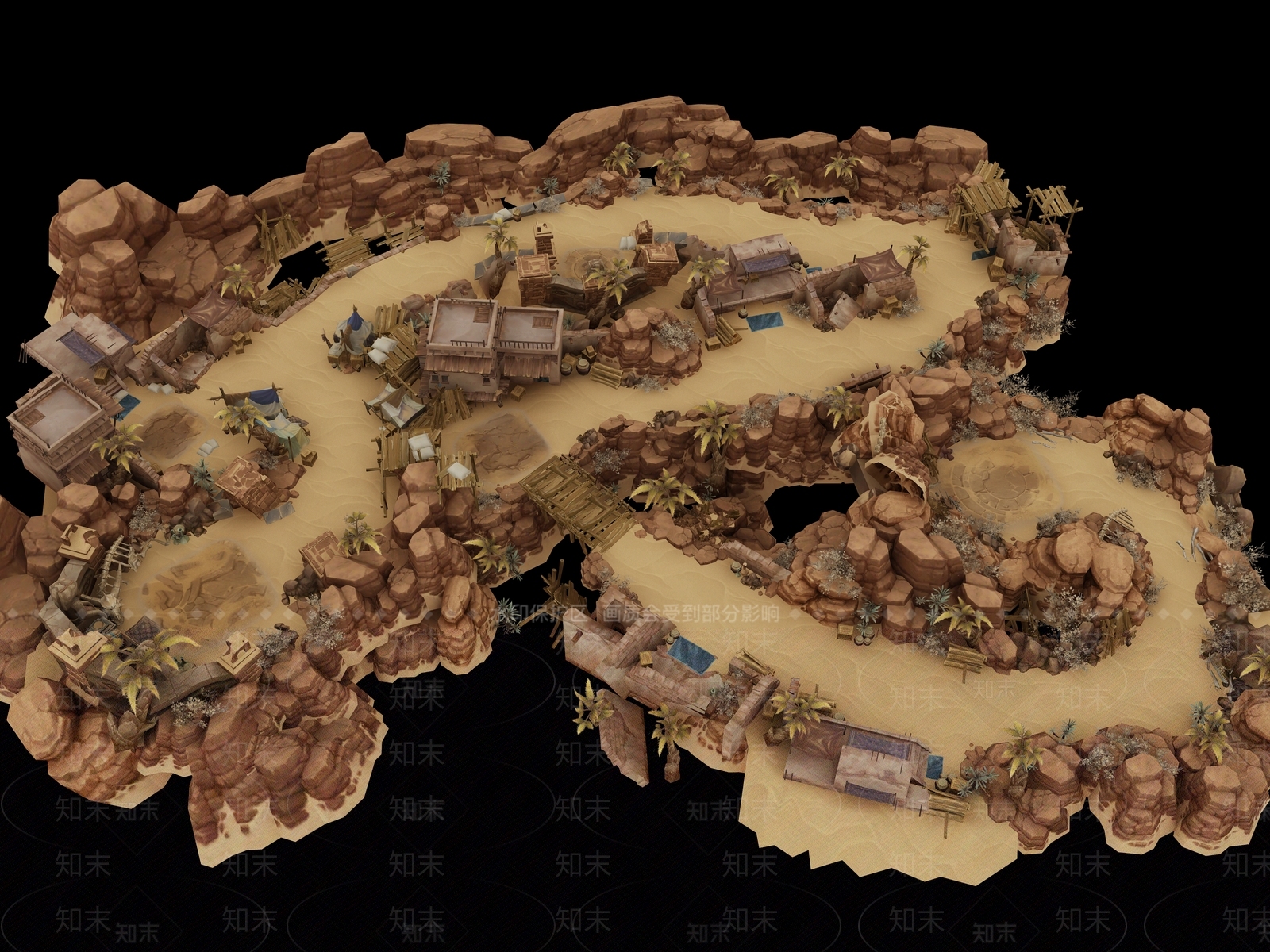 现代王者荣耀地图3D模型下载【ID:1110960210】