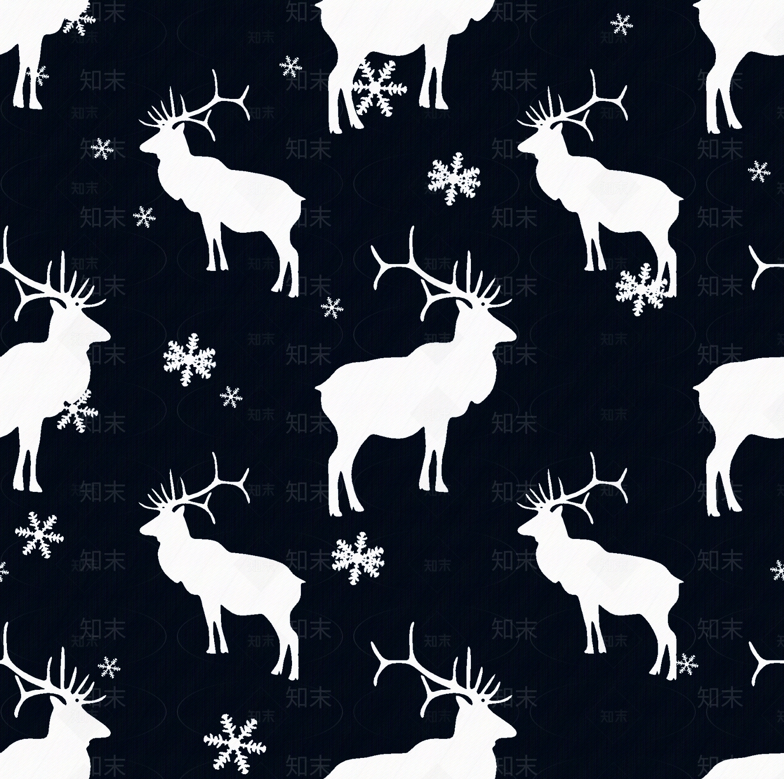 黑白鹿儿童壁纸贴图下载【ID:1110963290】