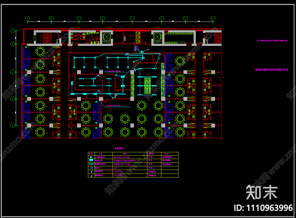 酒店厨房电气图纸施工图下载【ID:1110963996】