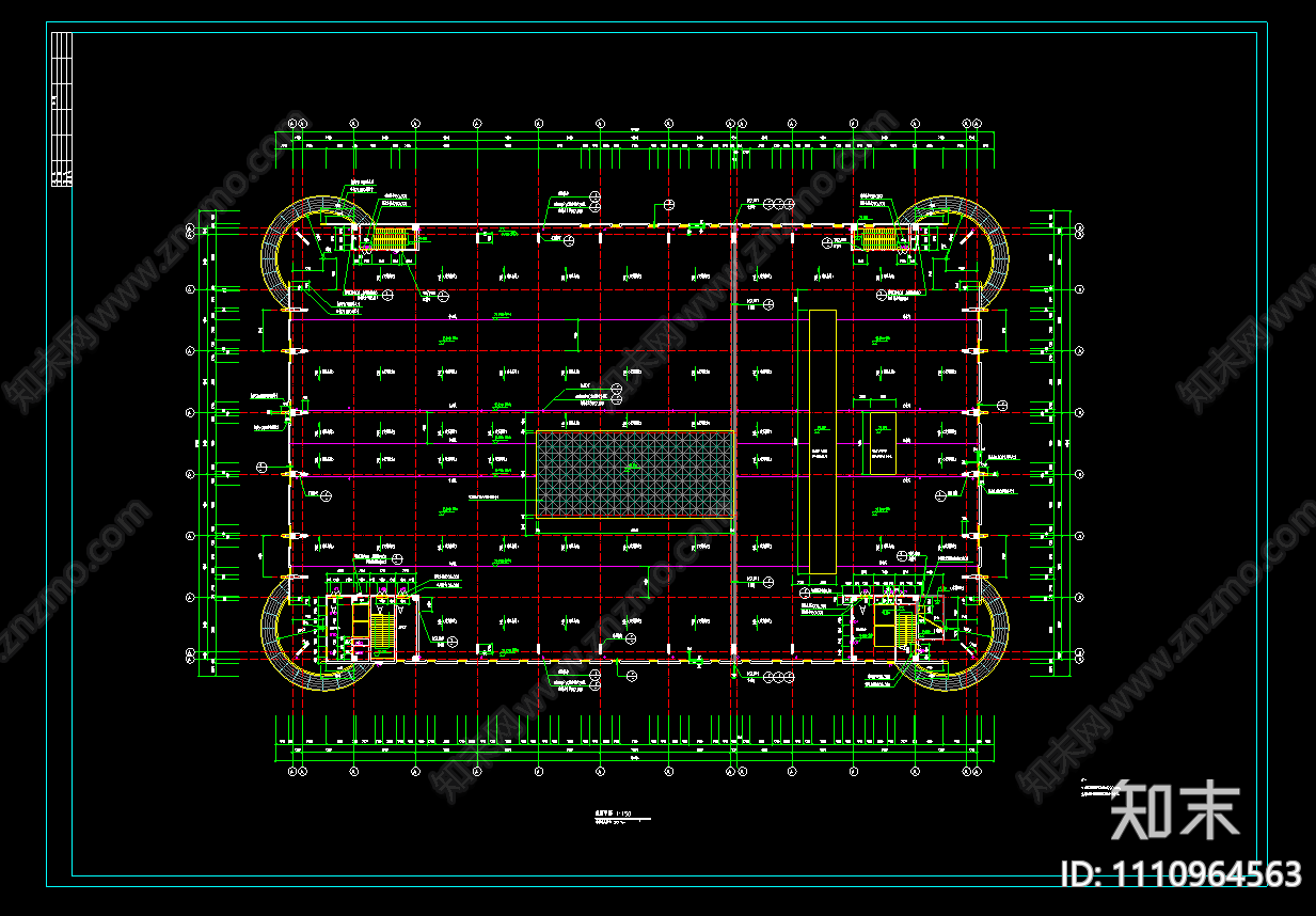 商场建筑CAD图施工图下载【ID:1110964563】