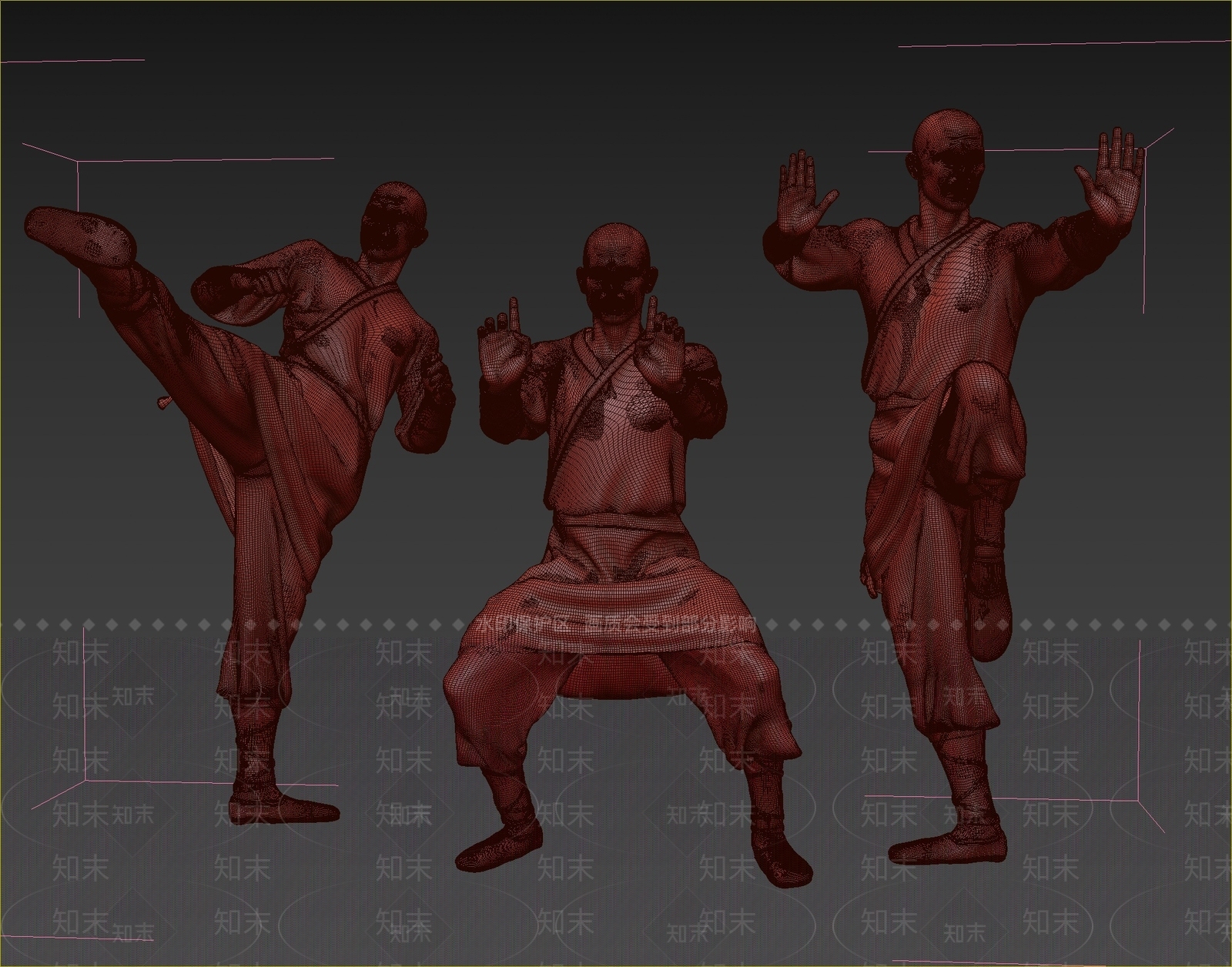 现代少林和尚3D模型下载【ID:1110965560】