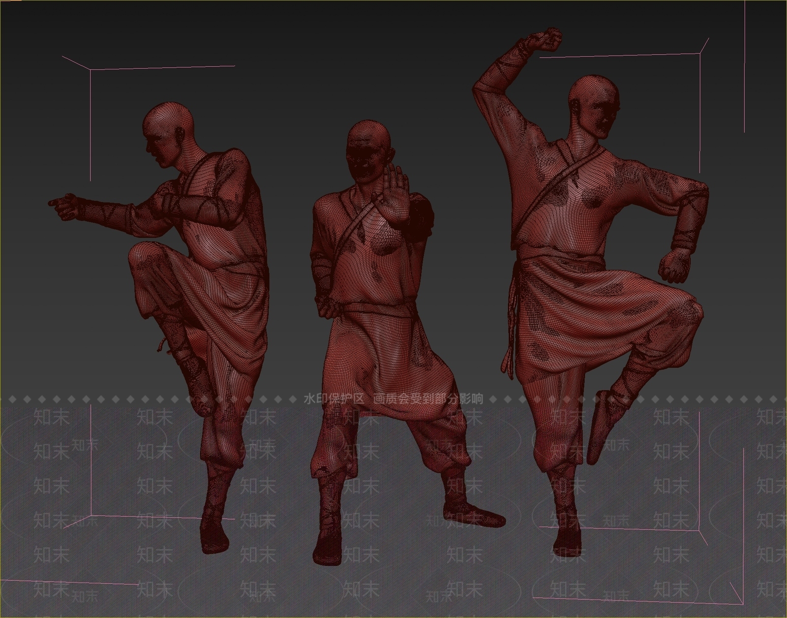 现代少林和尚3D模型下载【ID:1110965588】