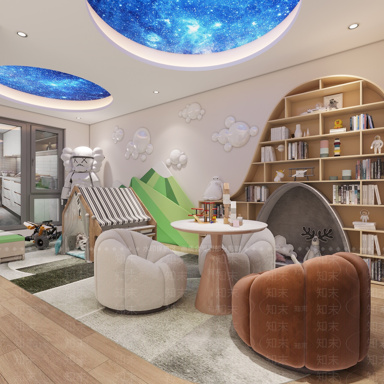 新中式家居影音室3D模型下载【ID:1110965771】