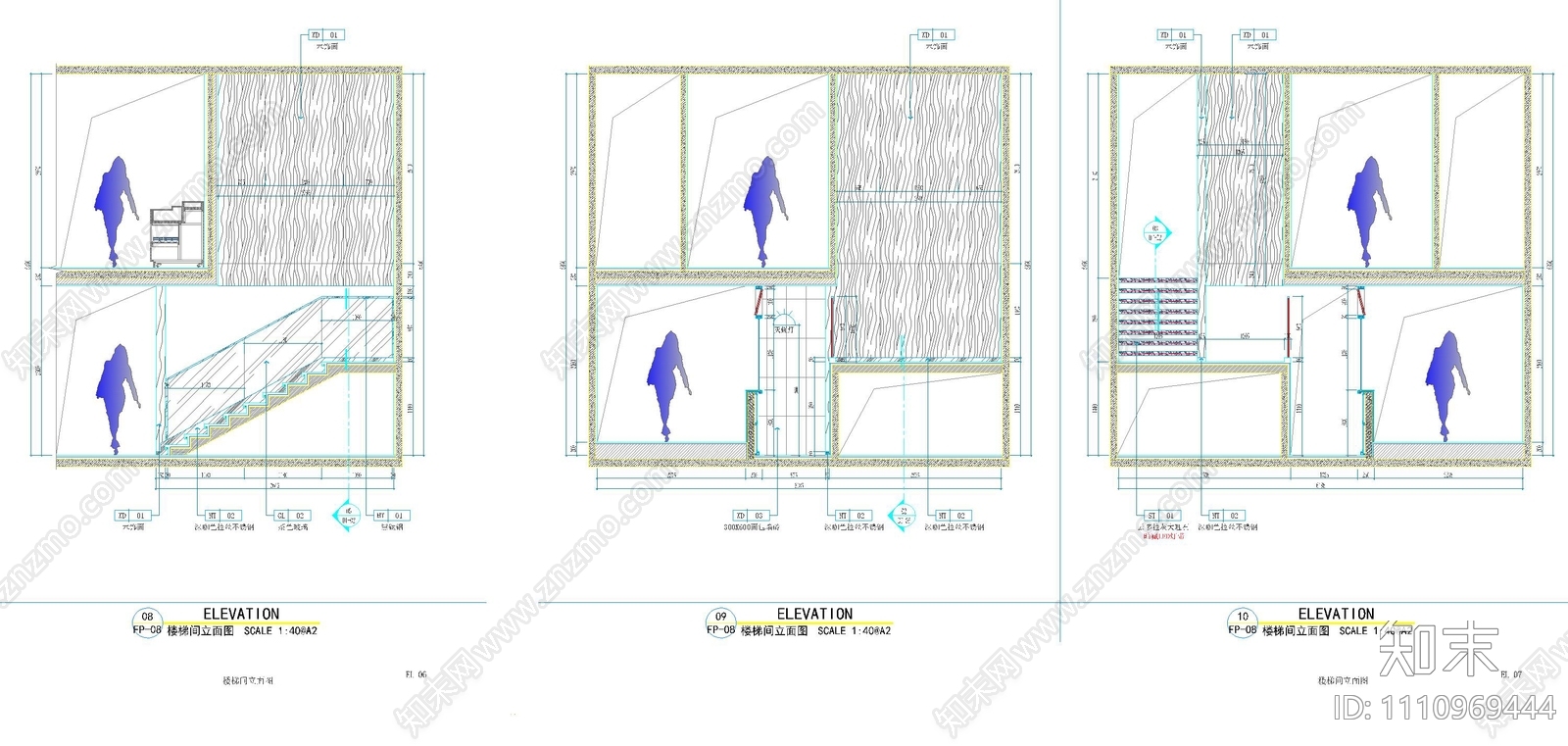 全套饺子米线店cad施工图下载【ID:1110969444】