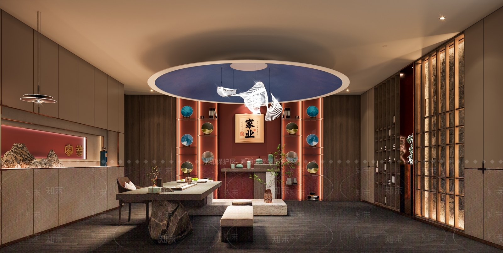 新中式茶馆3D模型下载【ID:1110986546】