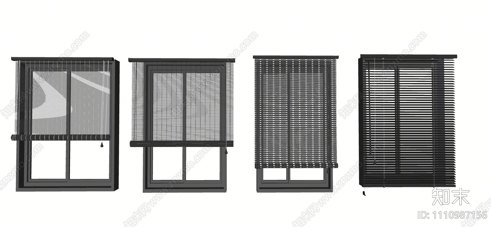 现代百叶窗SU模型下载【ID:1110987156】
