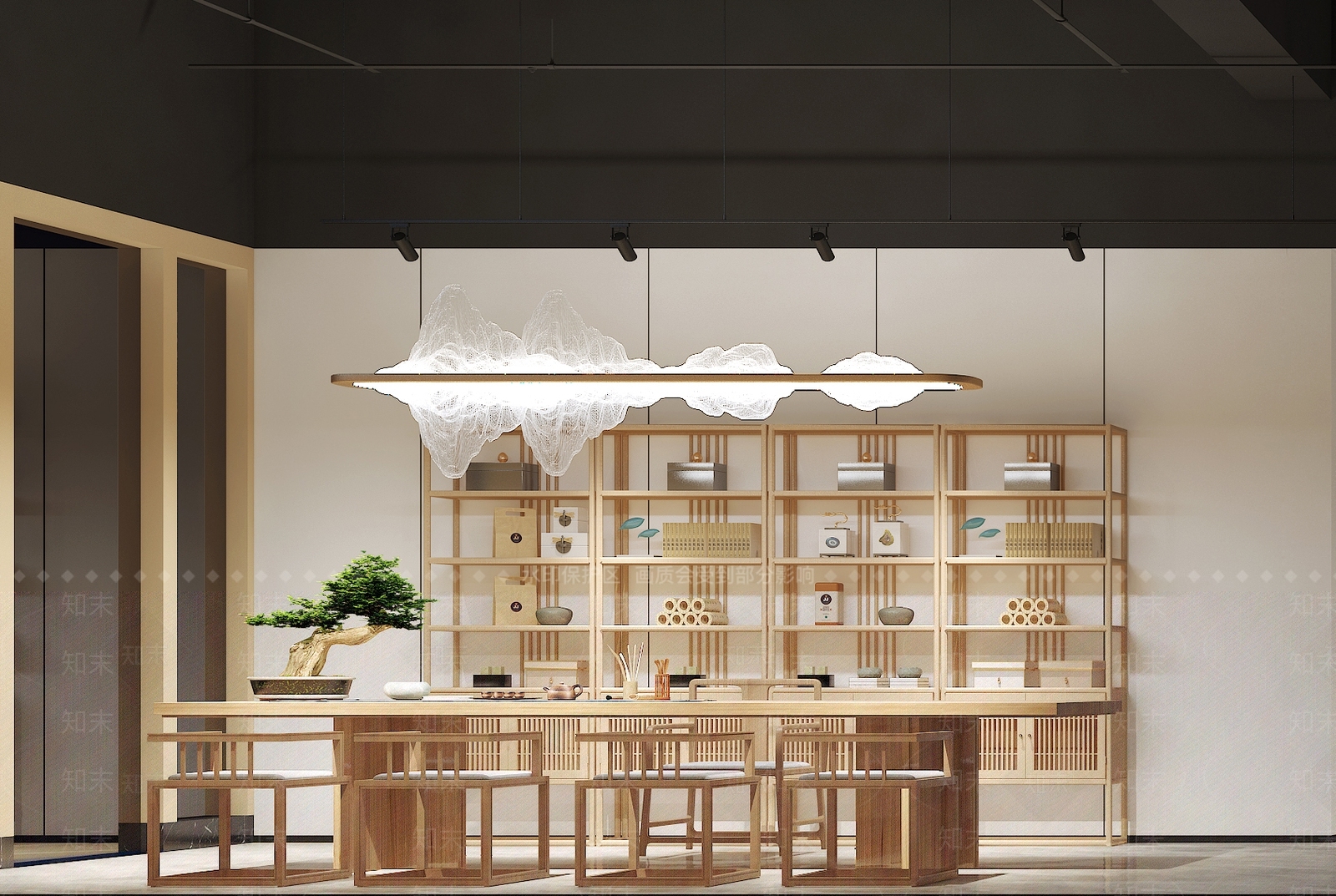 新中式烟酒店3D模型下载【ID:1110991367】