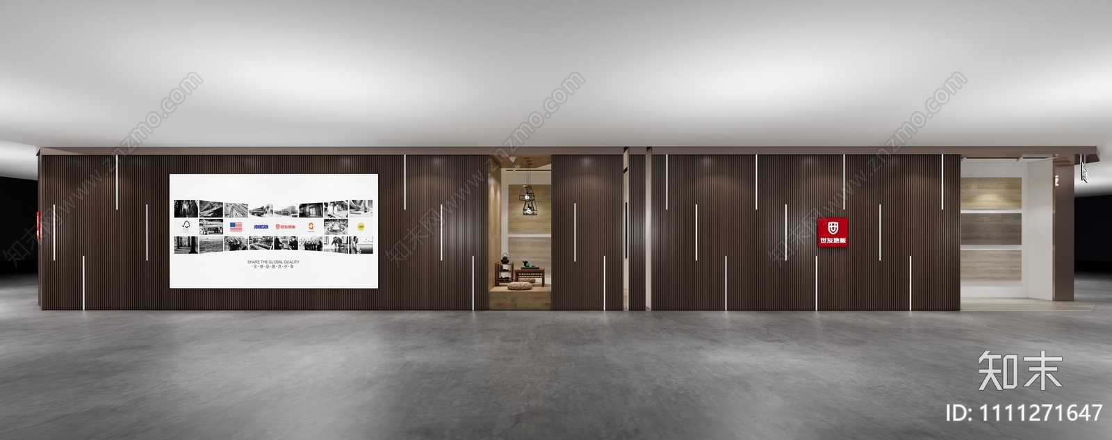 品牌地板展厅展馆cad施工图下载【ID:1111271647】