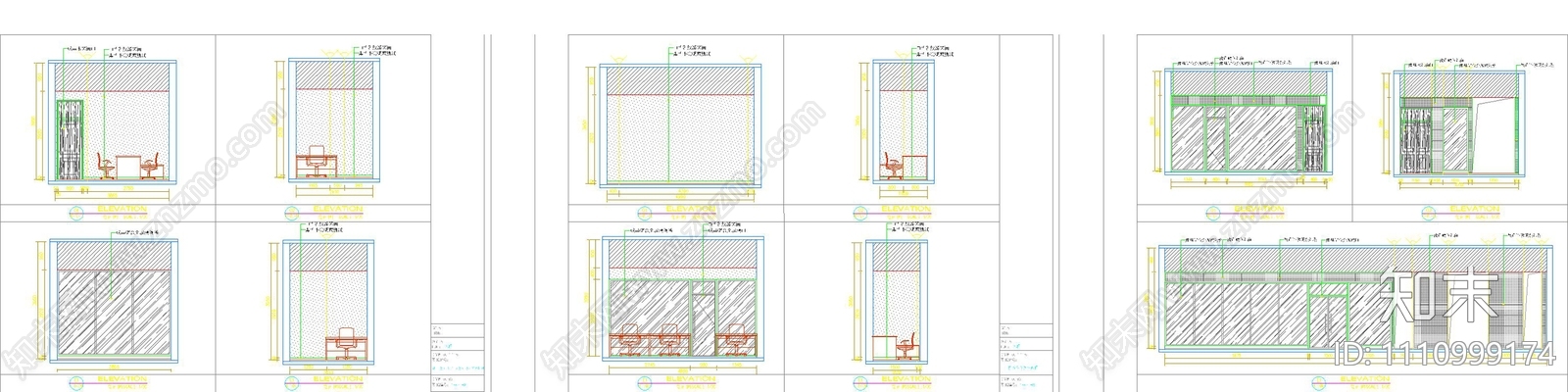 办公空间CADcad施工图下载【ID:1110999174】