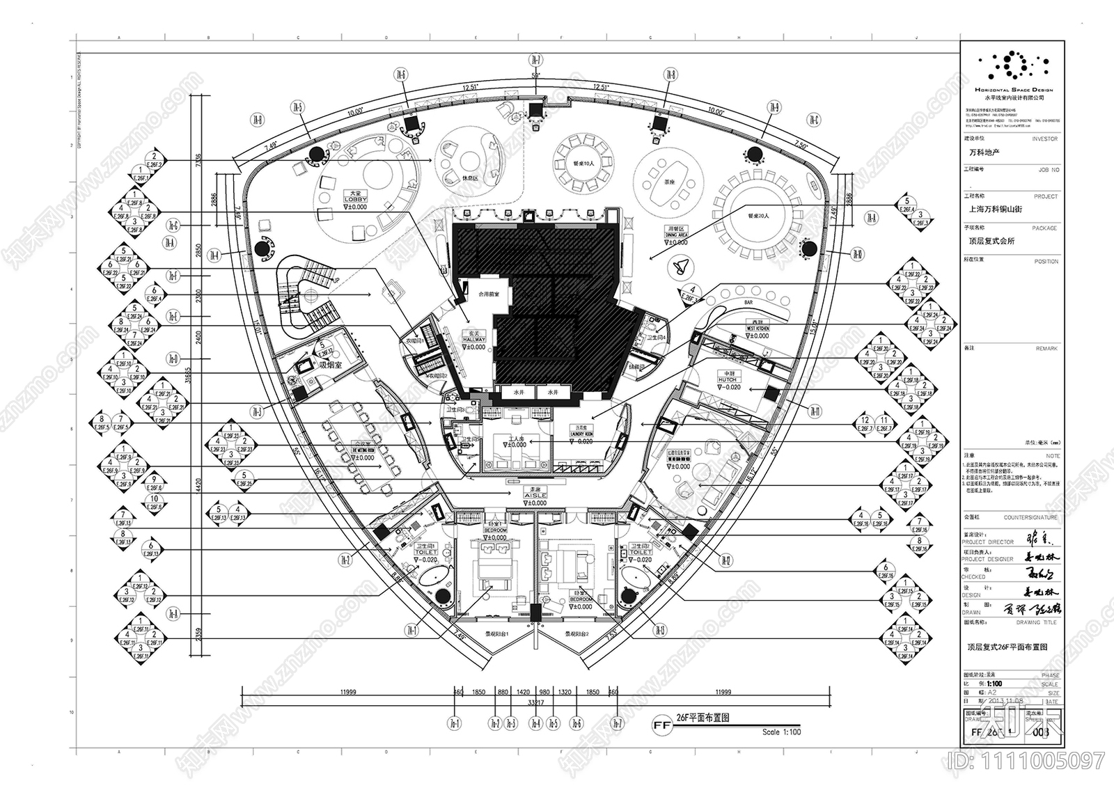 中式会所施工图cad施工图下载【ID:1111005097】