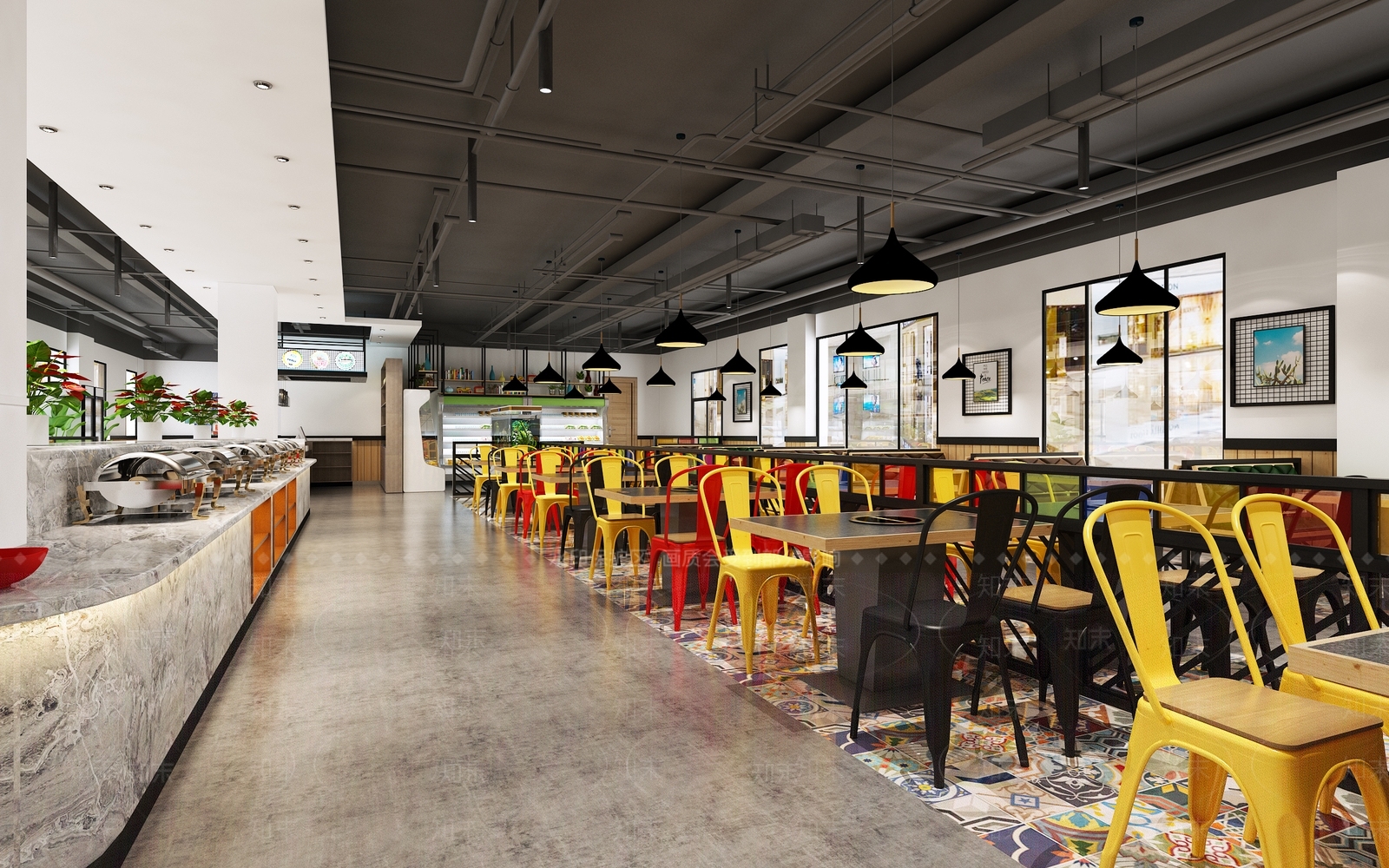 现代火锅店3D模型下载【ID:1111009078】