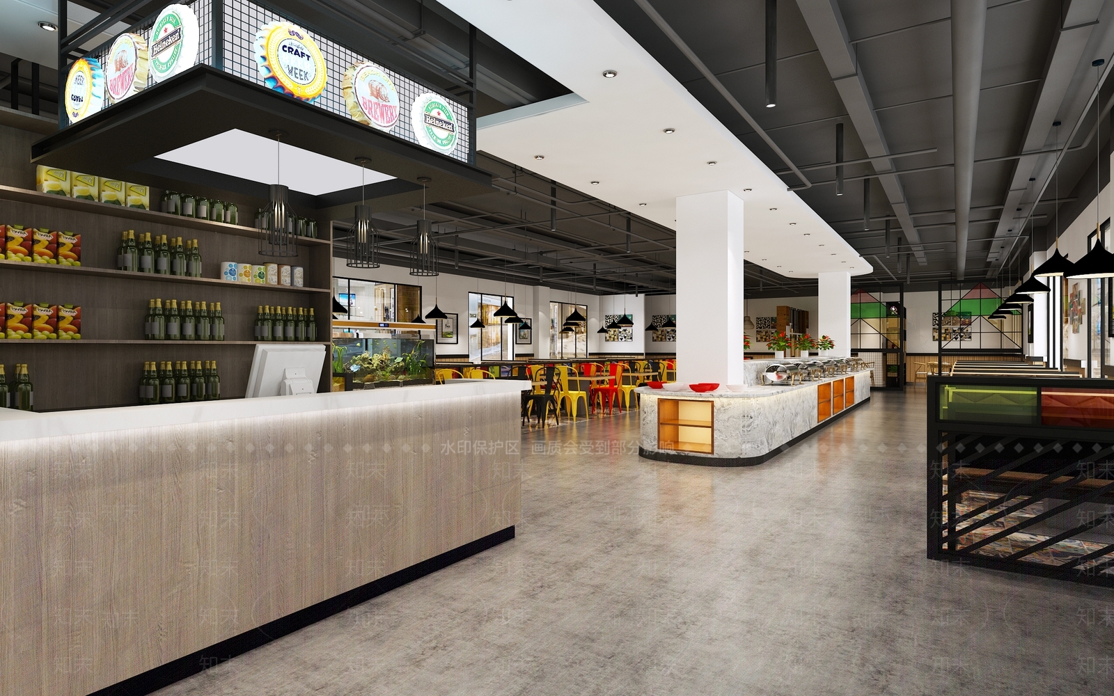 现代火锅店3D模型下载【ID:1111009078】