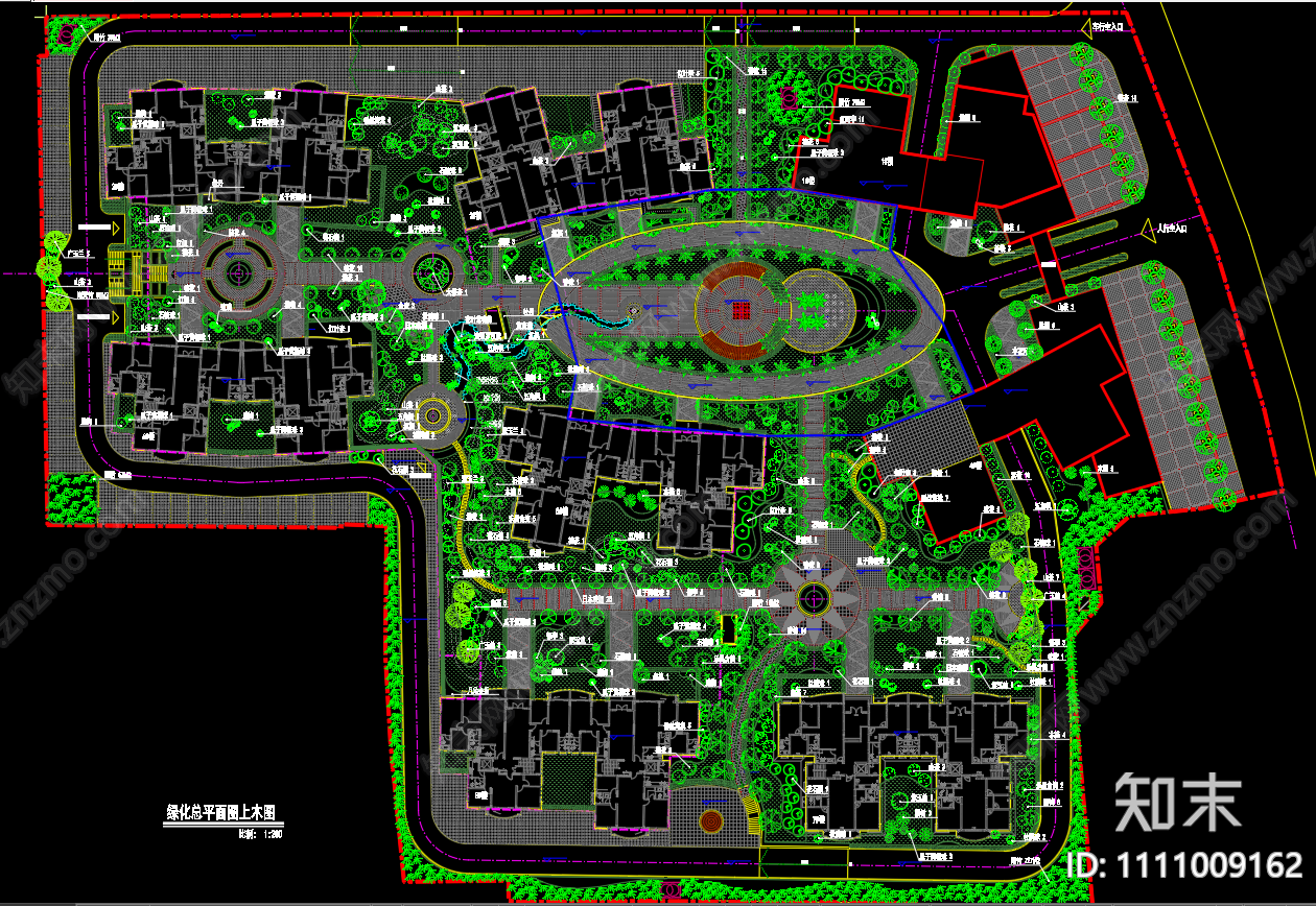 总平面植物施工图下载【ID:1111009162】
