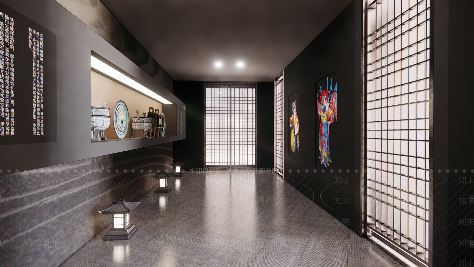 文化展厅SU模型精品下载_SketchUp模型_知末网