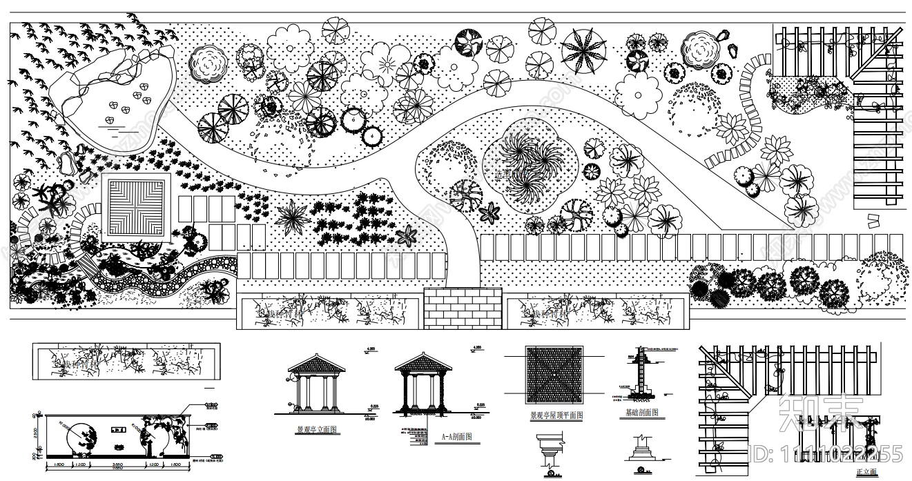 景观公园设计施工图下载【ID:1111022255】