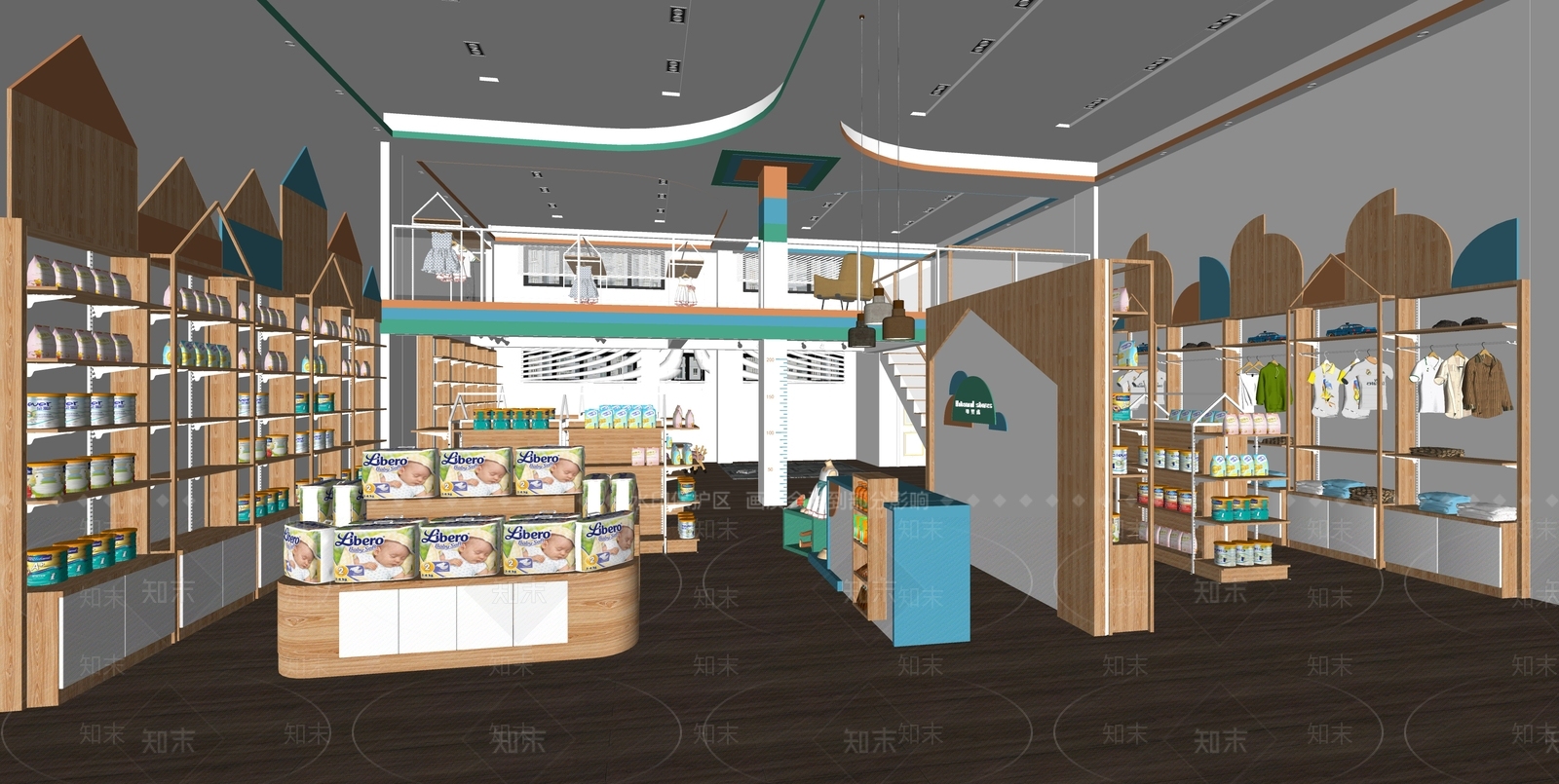 现代母婴店SU模型下载【ID:1111023824】