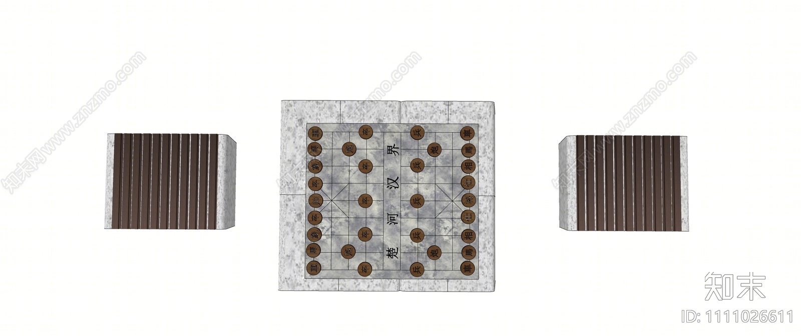 现代老年棋牌桌SU模型下载【ID:1111026611】