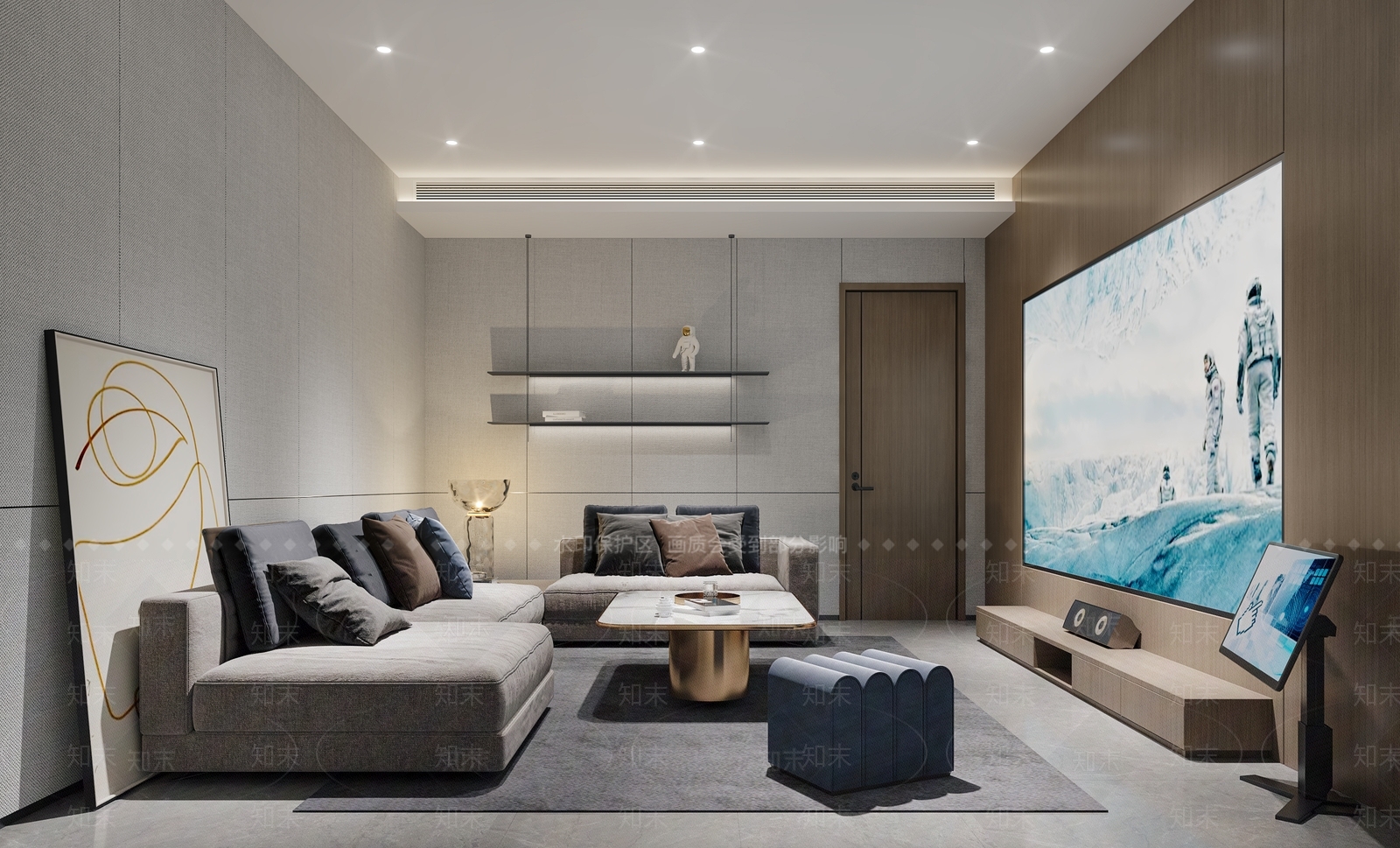 现代家居影音室3D模型下载【ID:1111035402】