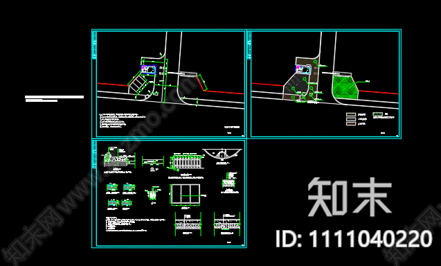 中展工业坊门卫施工图设计cad施工图下载【ID:1111040220】