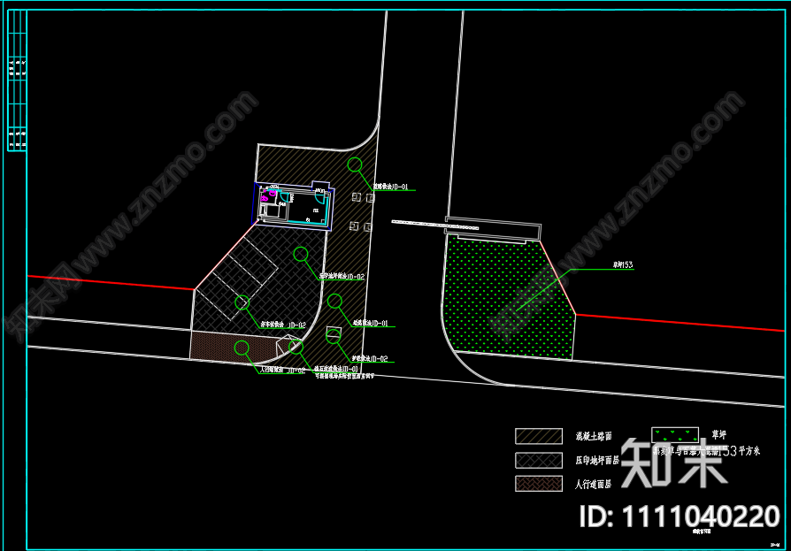 中展工业坊门卫施工图设计cad施工图下载【ID:1111040220】