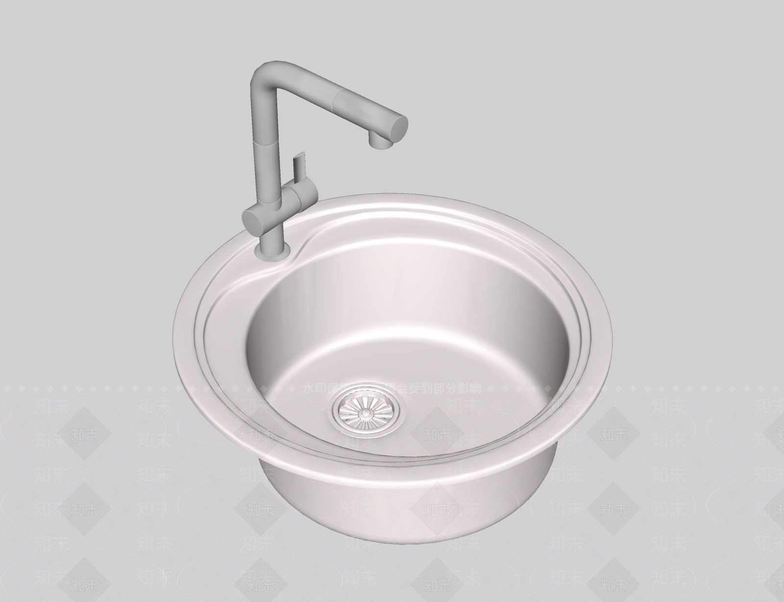现代水槽SU模型下载【ID:1111040217】