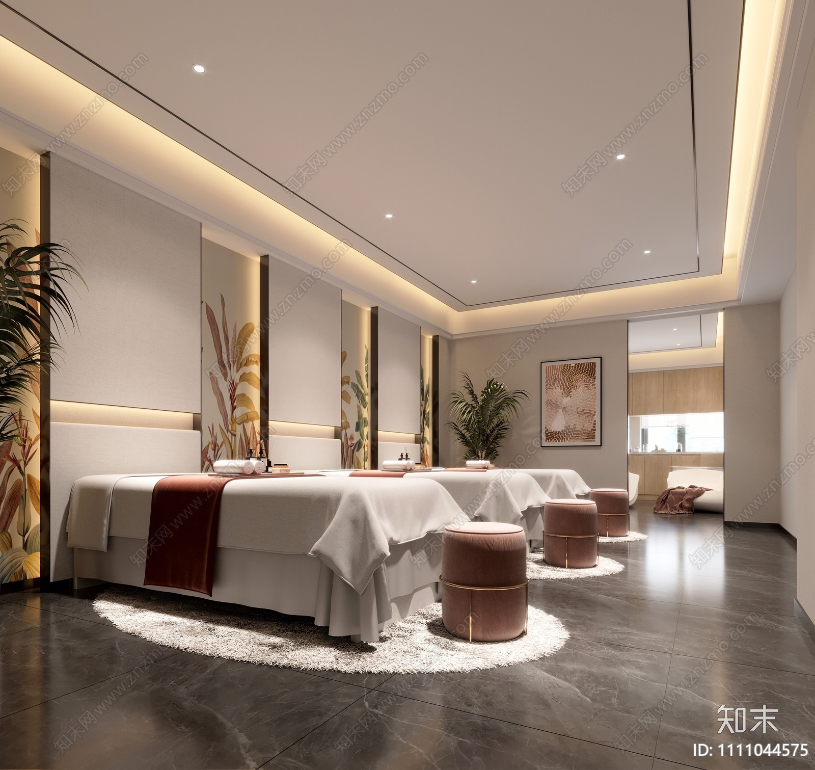 现代美容SPA店3D模型下载【ID:1111044575】