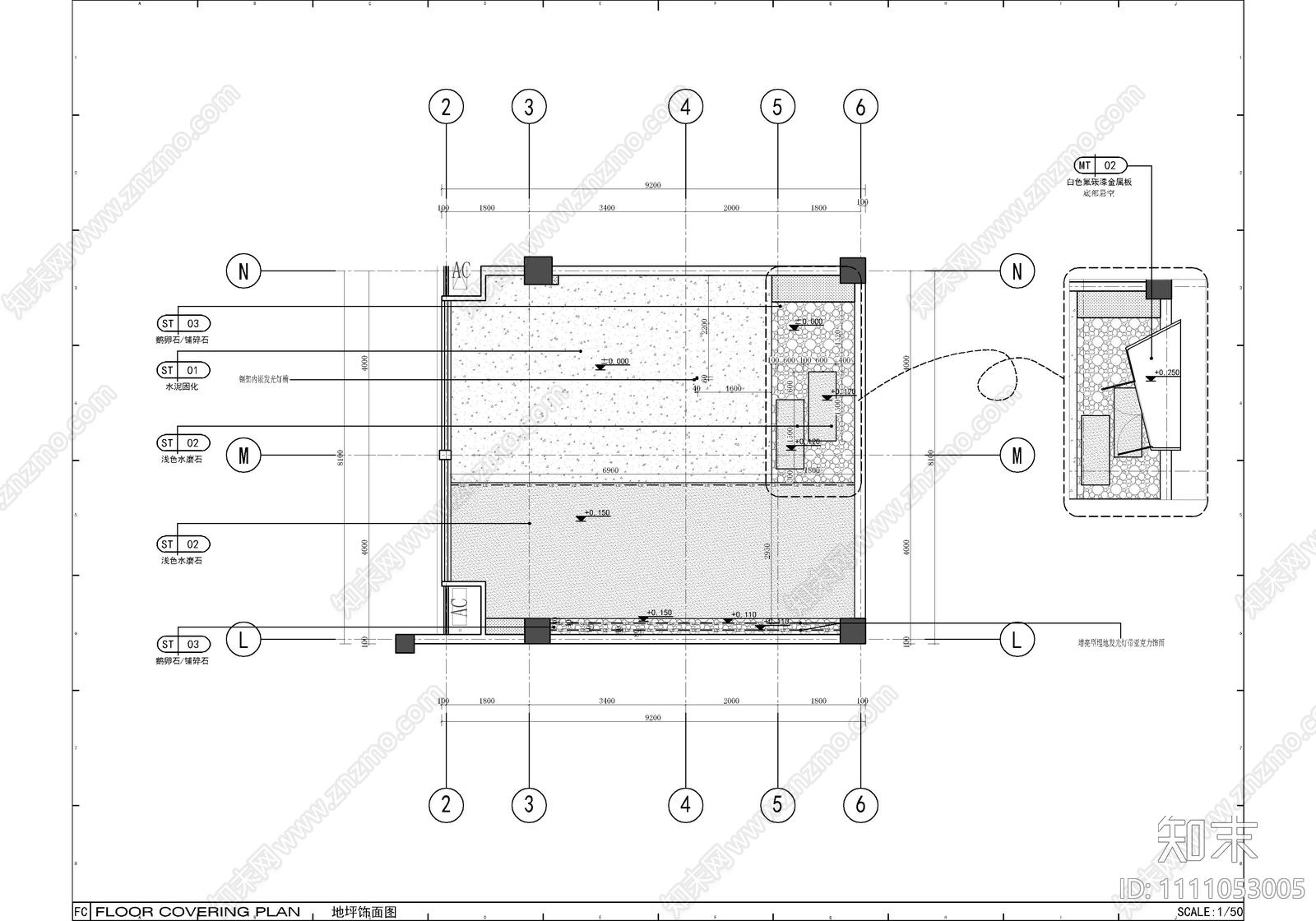 现代简约精致私人办公室CAD施工图cad施工图下载【ID:1111053005】