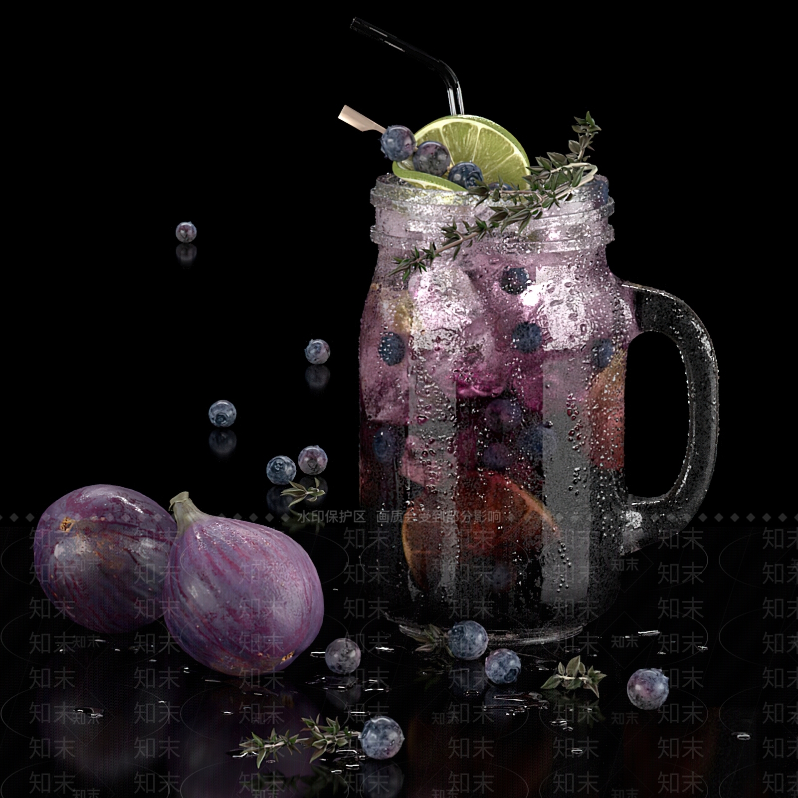 现代蓝莓饮料3D模型下载【ID:1111056925】