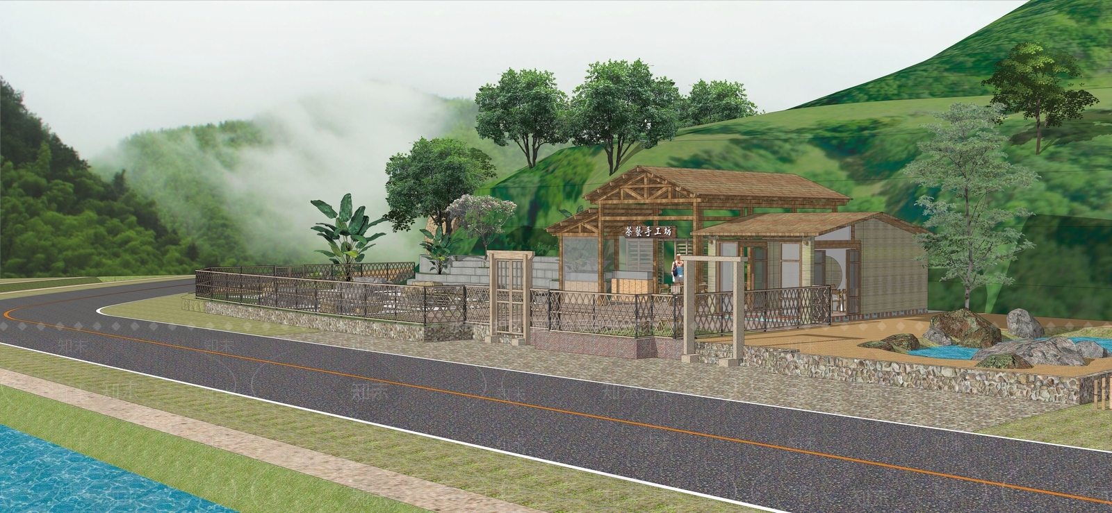 中式茶艺手工坊SU模型下载【ID:1111171143】
