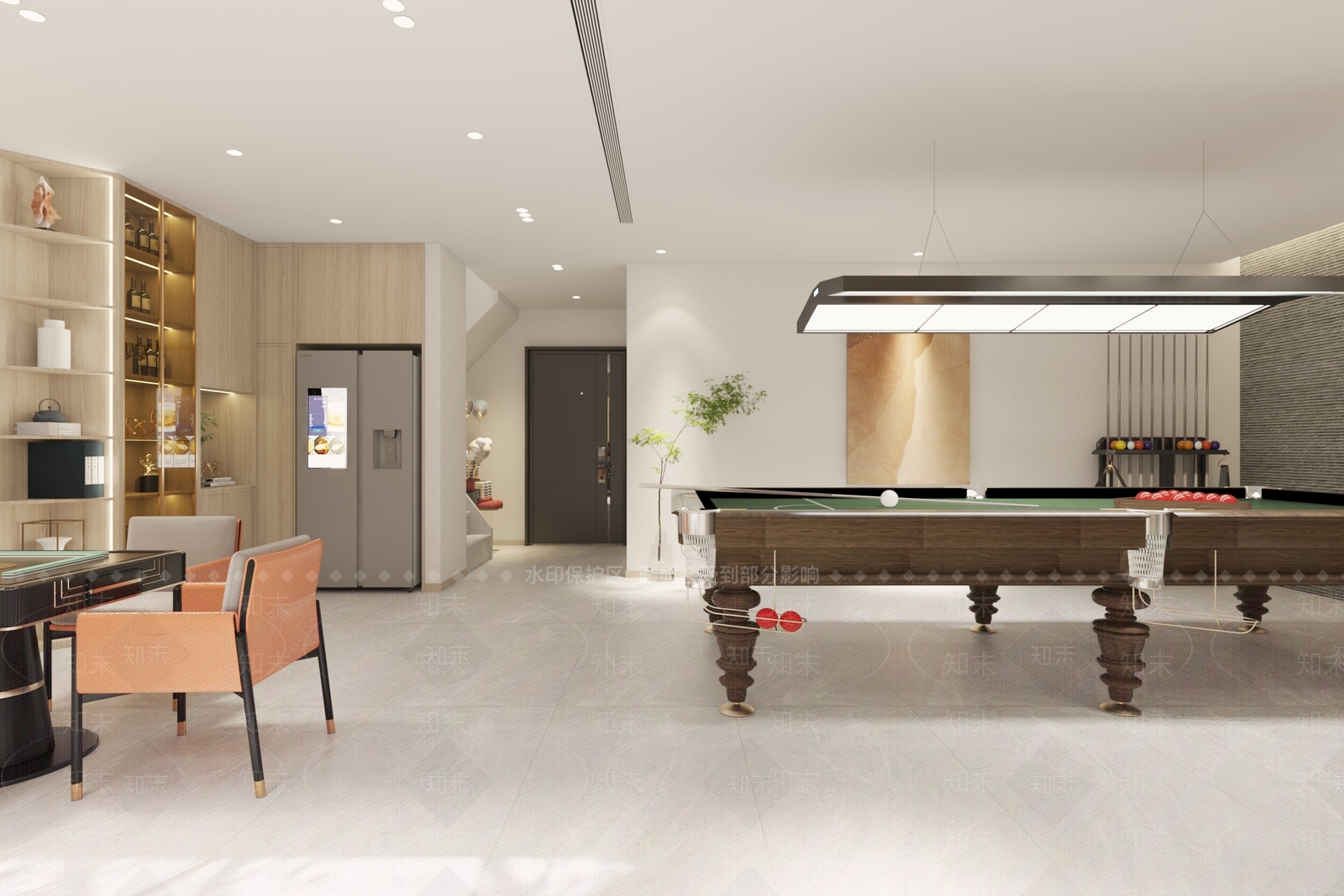 新中式台球室3D模型下载【ID:1111063129】