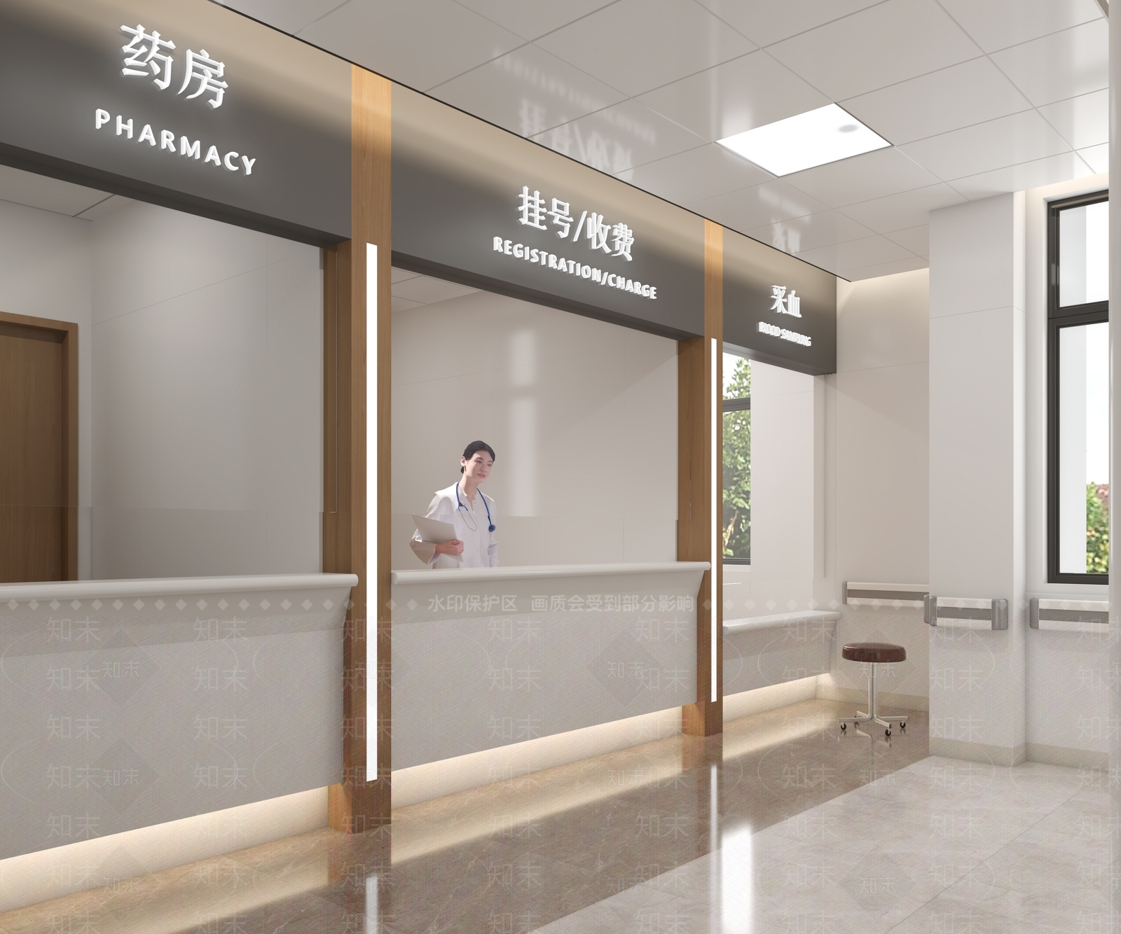现代医院3D模型下载【ID:1111066497】