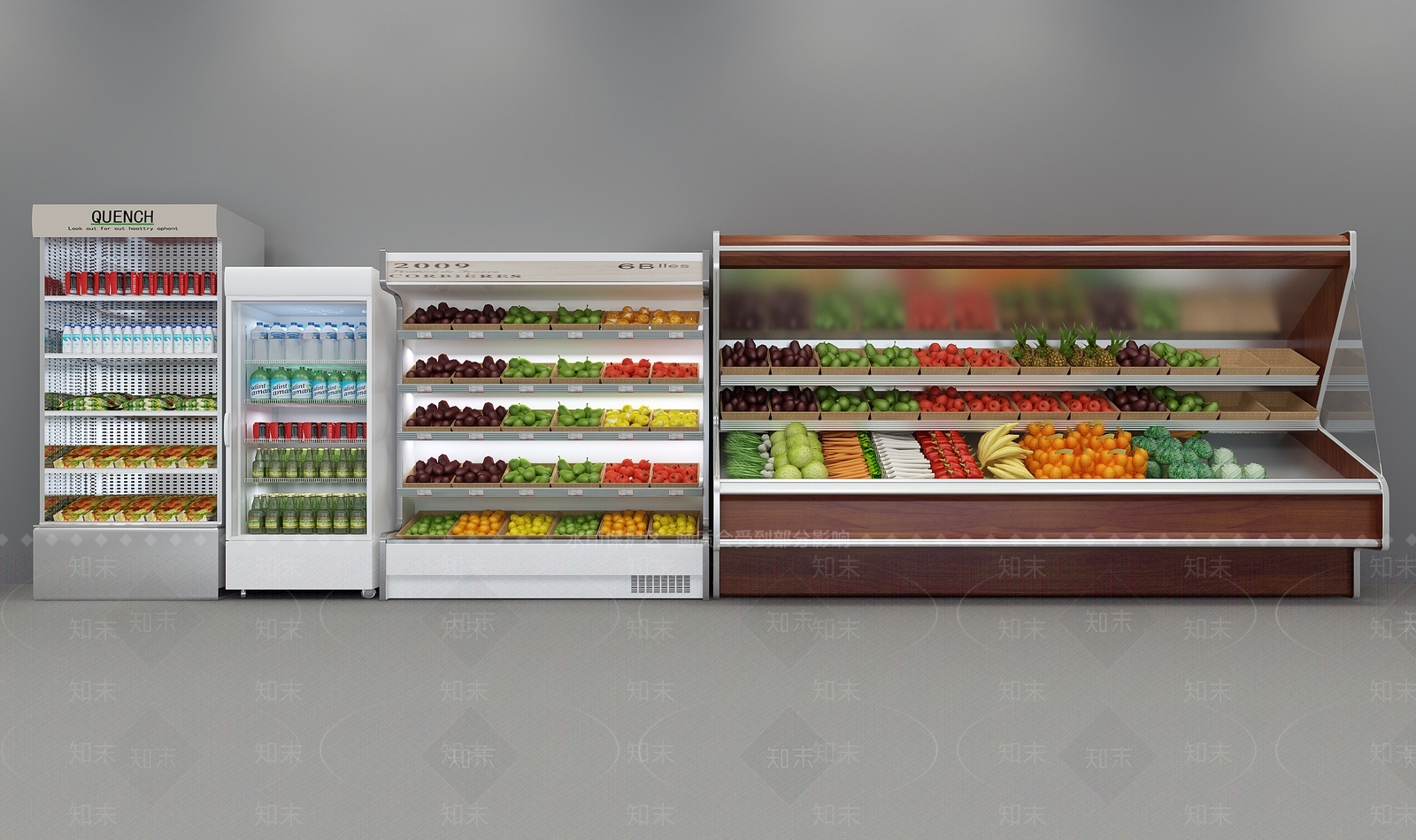 现代冷藏展示柜3D模型下载【ID:1111069904】